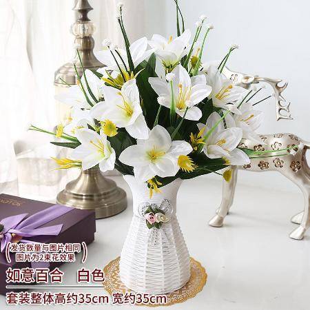 仿真花假花餐桌臥室客廳裝飾品擺設花酒柜創(chuàng)意擺件工藝品塑料花